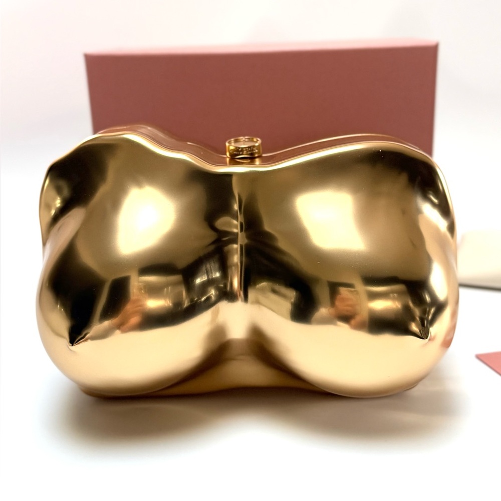 Cult Gaia Reina Clutch in Brushed Brass — $898 NWT - Picture 6 of 15